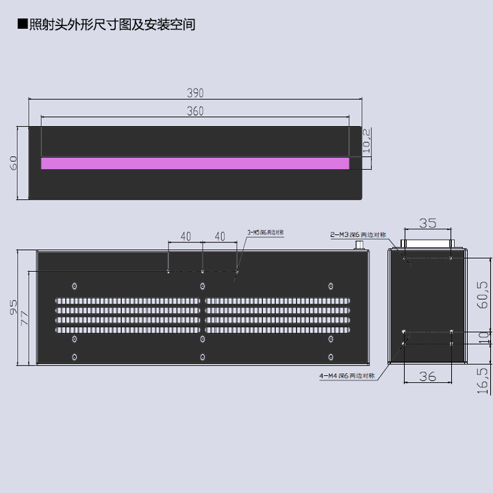 UVLED線光源固化燈-350×10(圖3) UVLED固化線光源