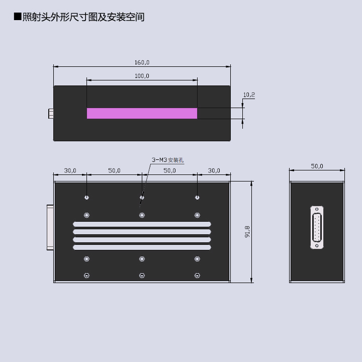 LED UV線固化光源-100×10(圖3) UVLED線光源