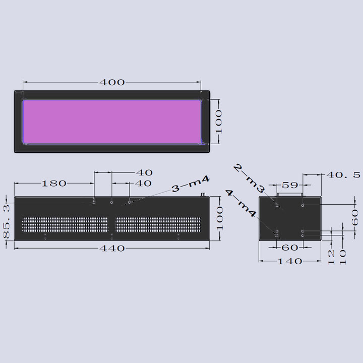 UVLED面光源紫外線燈-400×100(圖3) UVLED面光源紫外線燈-400×100(圖3)