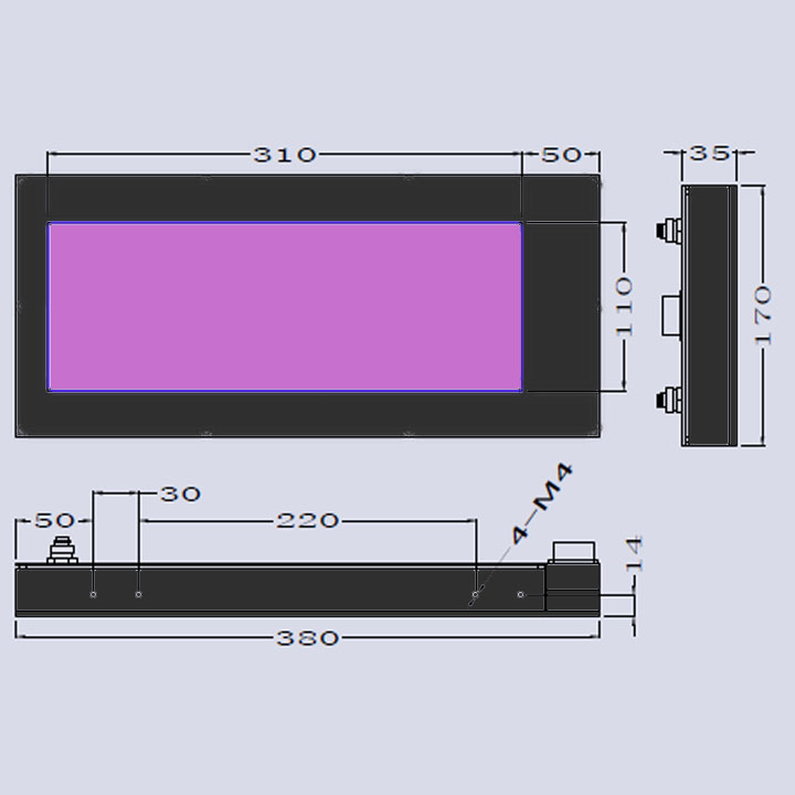 UVLED水冷面光源油墨固化機-310×110(圖3) UVLED水冷面光源