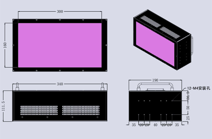 uv光油固化用UVLED面光源-300×160(圖3) uv光油固化用UVLED面光源-300×160(圖3)