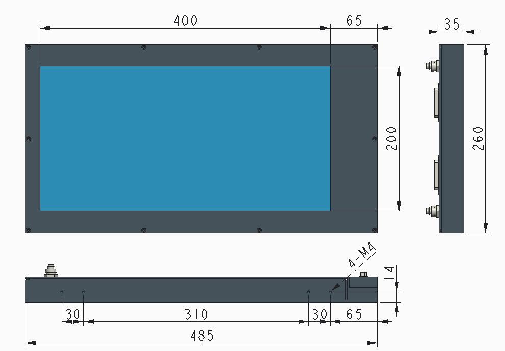 大型UVLED水冷面光源 UV冷光源固化機-400X200(圖3) 大型UVLED水冷面光源 UV冷光源固化機-400X200(圖3)
