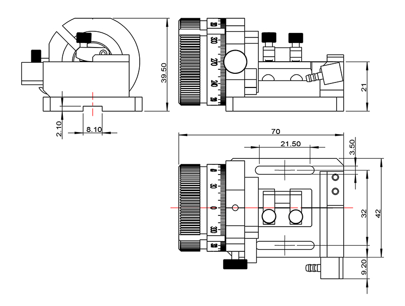 旋轉光纖夾具 F-OPF002L(圖2) 旋轉光纖夾具