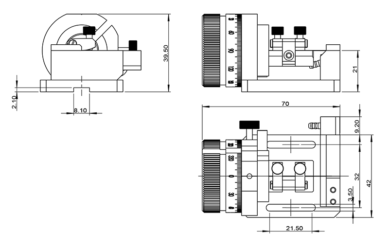 旋轉光纖夾具 F-OPF002L(圖3) 旋轉光纖夾具